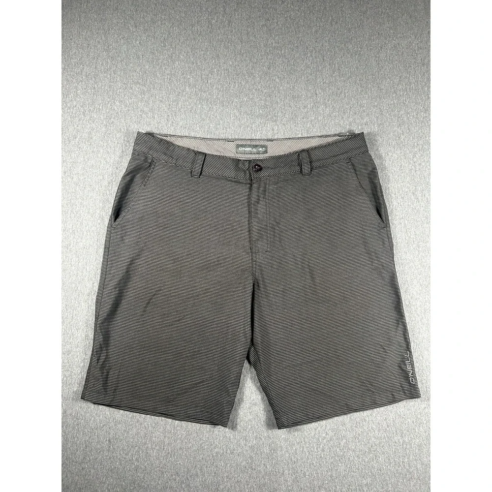 O'Neill Men's Size 38 GrayPinstripe‎ Chino WalkingShorts